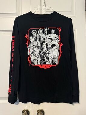 Stranger Things Black Long Sleeve Graphic Tee L